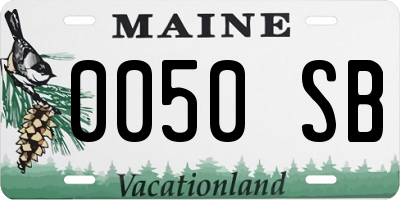 ME license plate 0050SB