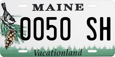 ME license plate 0050SH