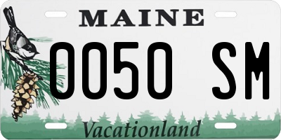 ME license plate 0050SM
