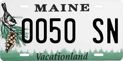 ME license plate 0050SN
