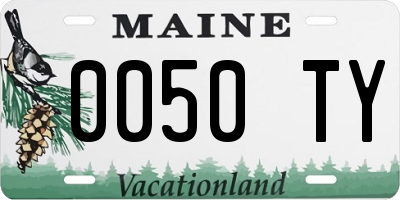 ME license plate 0050TY