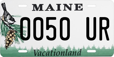 ME license plate 0050UR