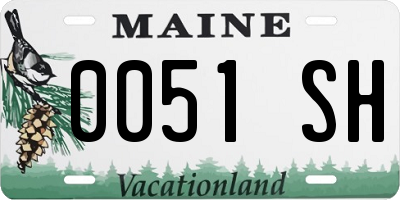 ME license plate 0051SH