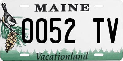 ME license plate 0052TV
