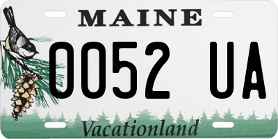 ME license plate 0052UA