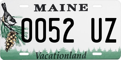 ME license plate 0052UZ