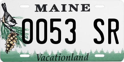 ME license plate 0053SR