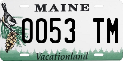 ME license plate 0053TM