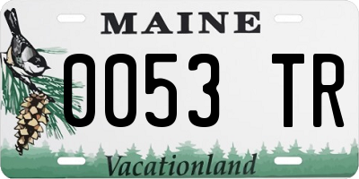 ME license plate 0053TR