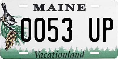 ME license plate 0053UP