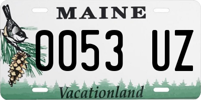 ME license plate 0053UZ