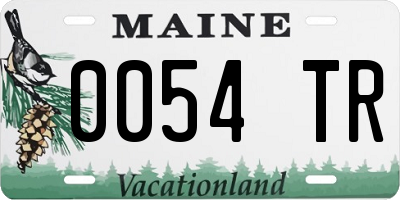 ME license plate 0054TR