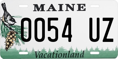 ME license plate 0054UZ