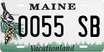 ME license plate 0055SB