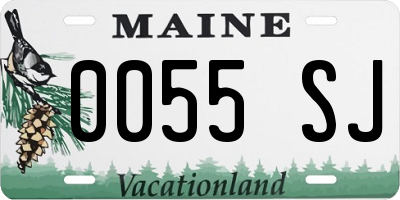 ME license plate 0055SJ