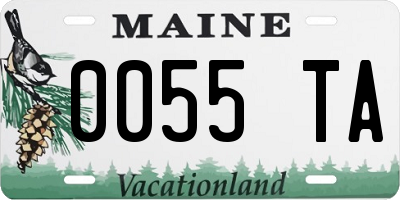 ME license plate 0055TA