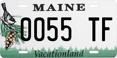 ME license plate 0055TF
