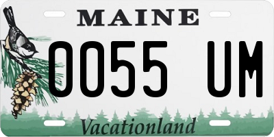ME license plate 0055UM