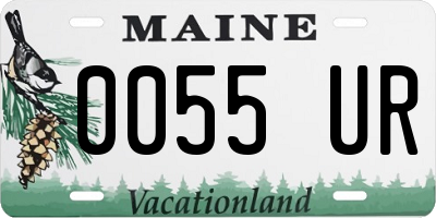 ME license plate 0055UR