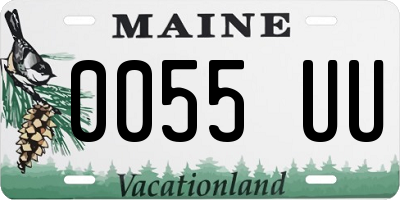 ME license plate 0055UU