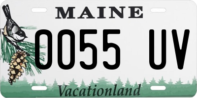 ME license plate 0055UV