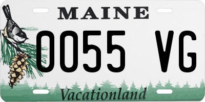 ME license plate 0055VG