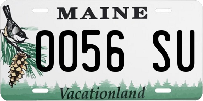 ME license plate 0056SU