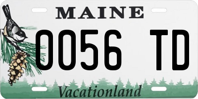 ME license plate 0056TD