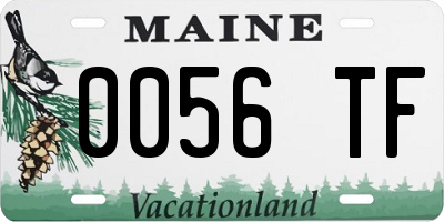 ME license plate 0056TF