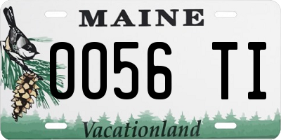 ME license plate 0056TI