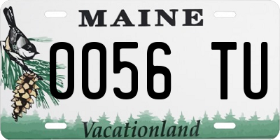ME license plate 0056TU
