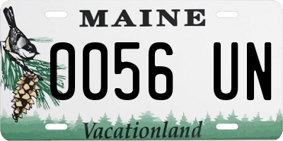 ME license plate 0056UN