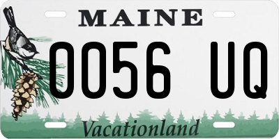 ME license plate 0056UQ