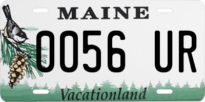 ME license plate 0056UR