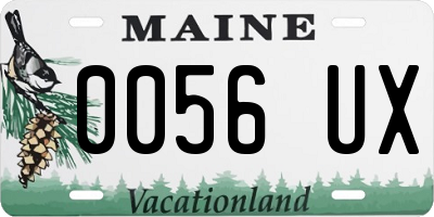 ME license plate 0056UX