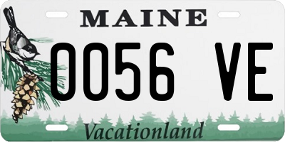 ME license plate 0056VE