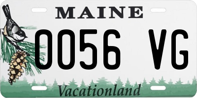 ME license plate 0056VG