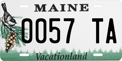 ME license plate 0057TA