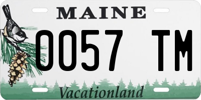ME license plate 0057TM