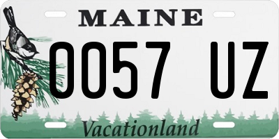 ME license plate 0057UZ