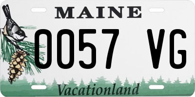 ME license plate 0057VG