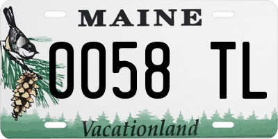 ME license plate 0058TL