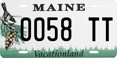 ME license plate 0058TT