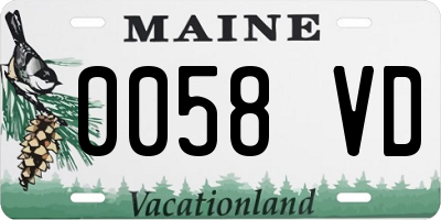 ME license plate 0058VD