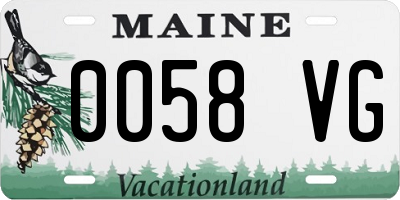 ME license plate 0058VG