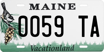 ME license plate 0059TA