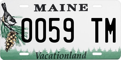 ME license plate 0059TM