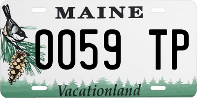 ME license plate 0059TP