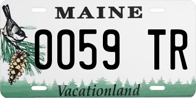 ME license plate 0059TR