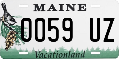 ME license plate 0059UZ